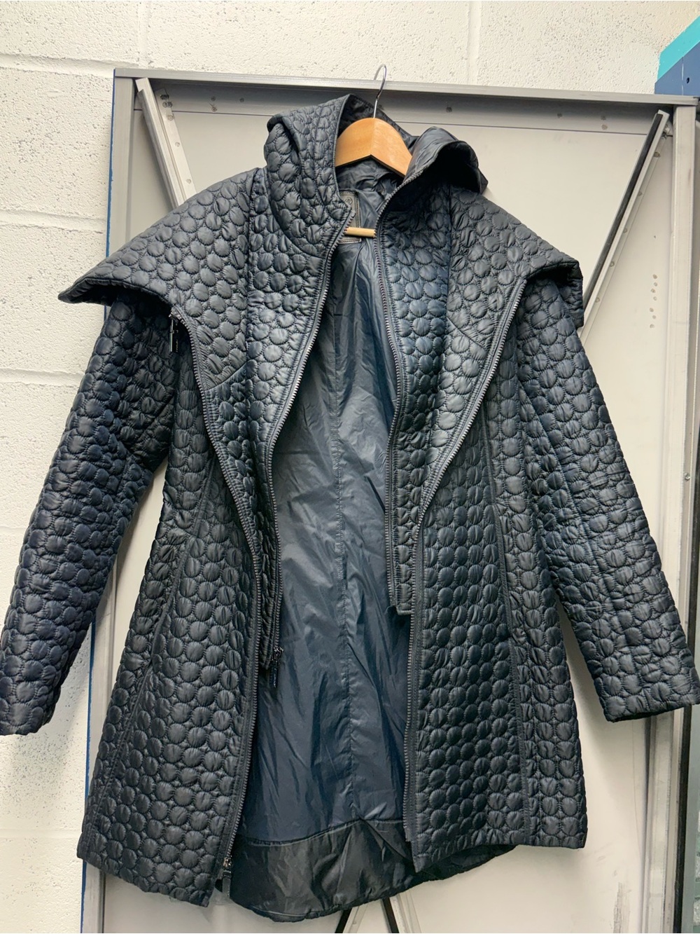 Dawn Levy Quilted Hooded Puffer Coat - Black
